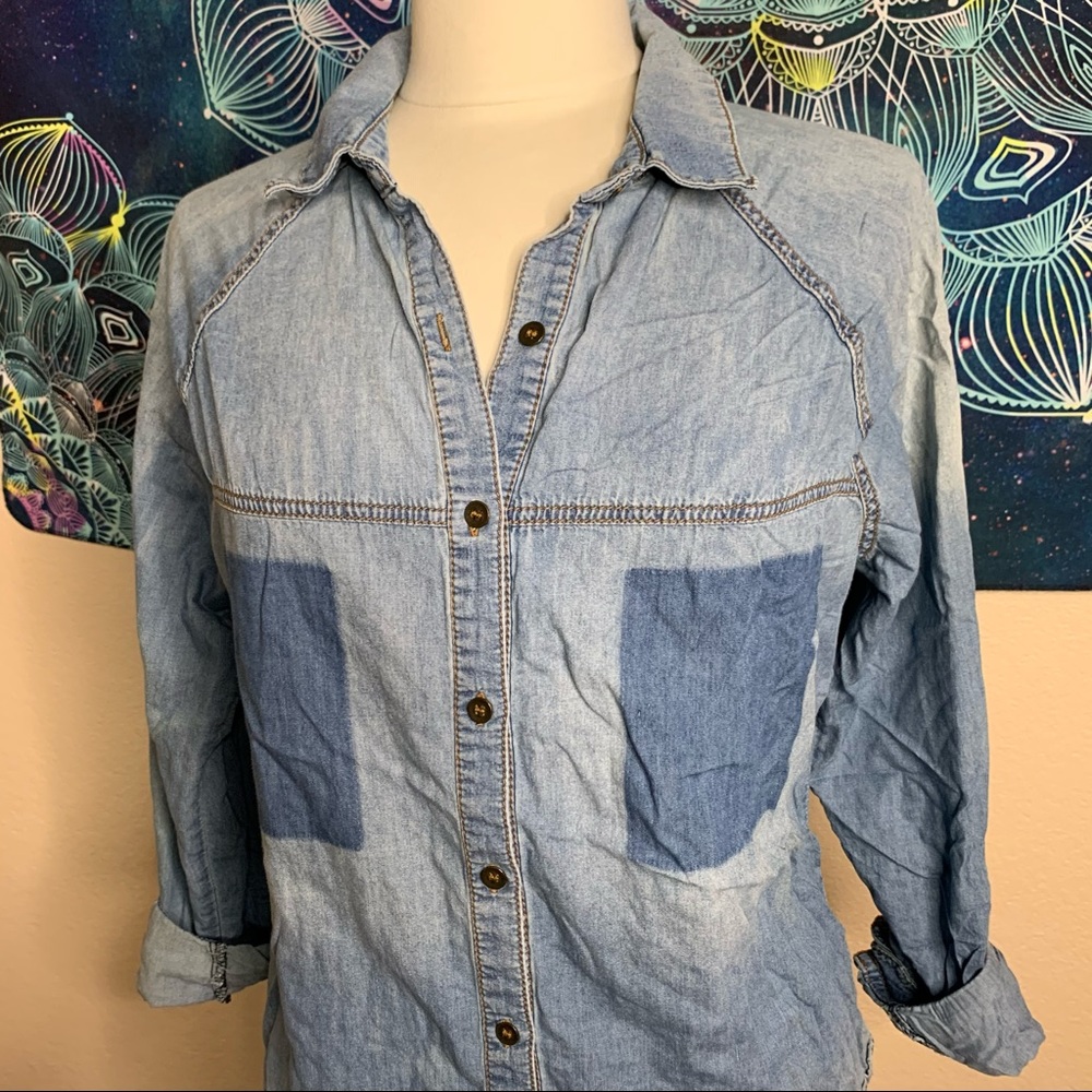 Denim Button Up - Picture 2 of 4